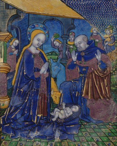 Plaque depicting The Adoration of the Child, Limoges by Nardon Penicaud